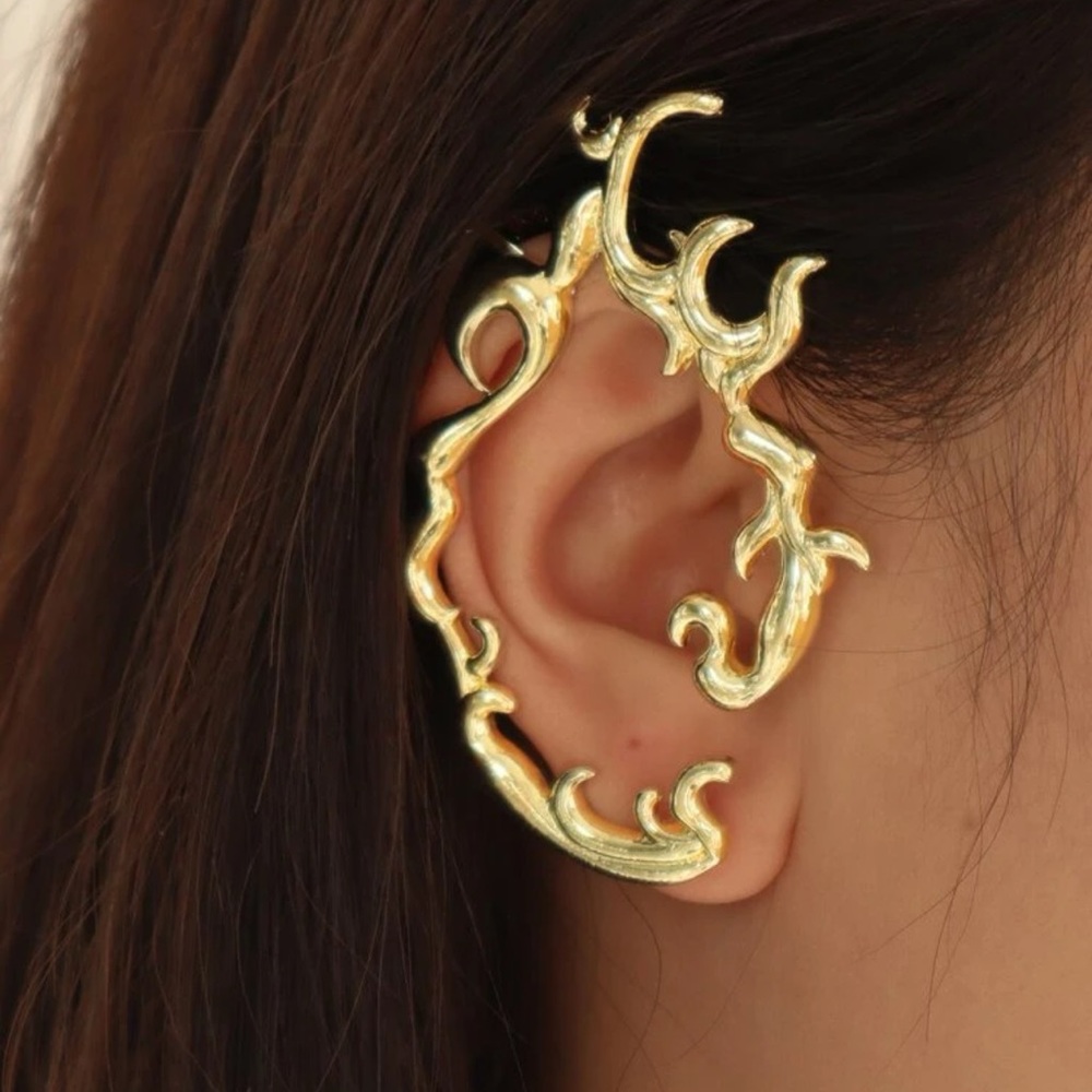 Kathrono Gold Ear Cuff Earrings